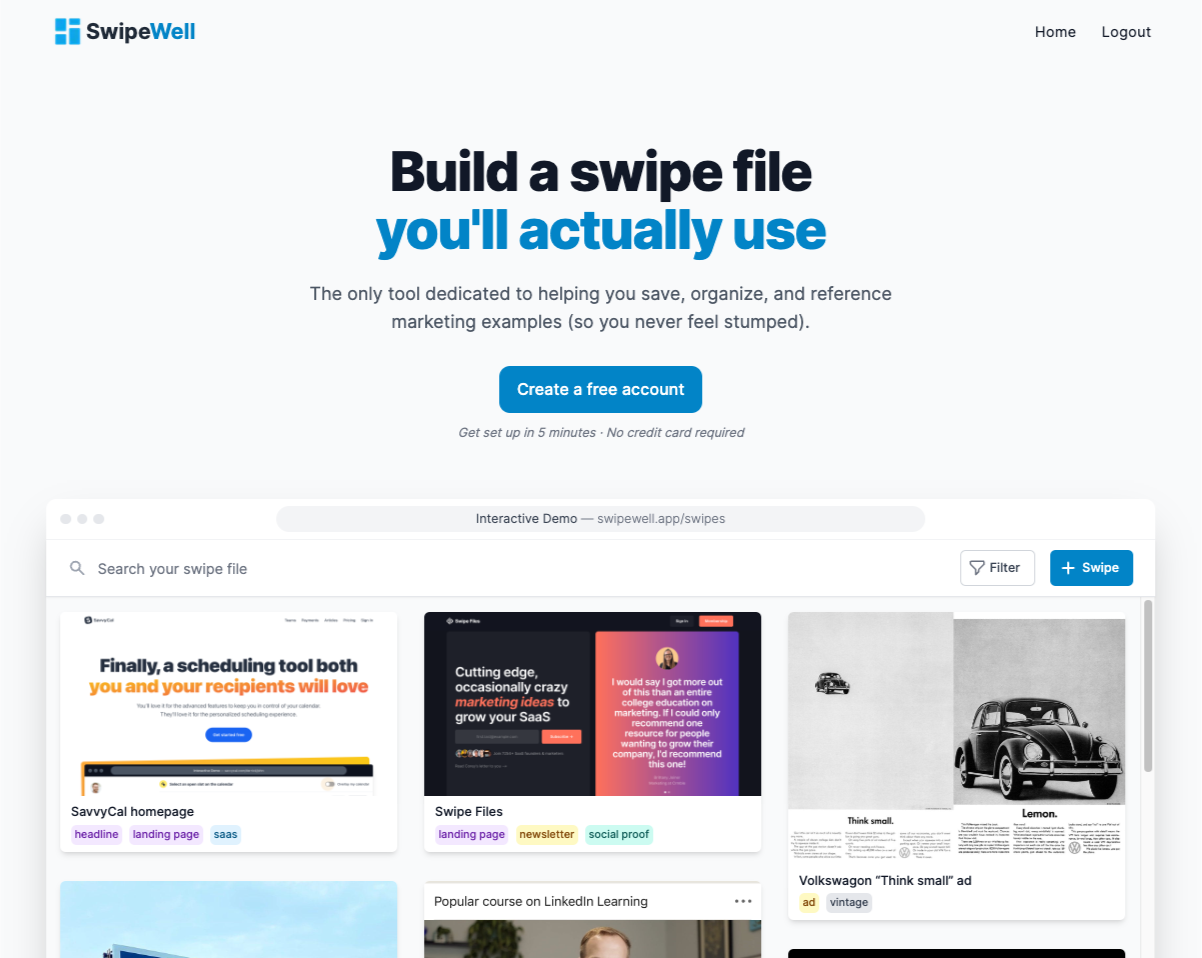 SwipeWell app