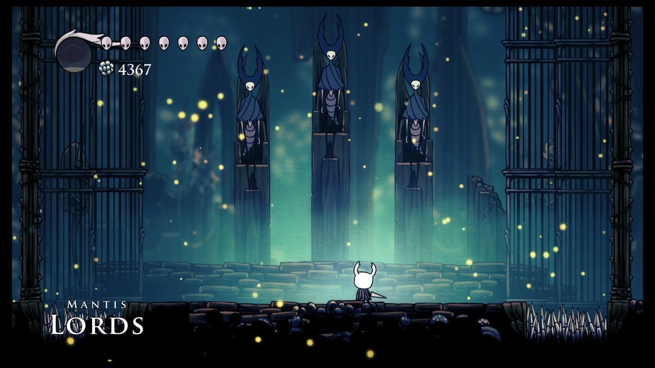 Hollow Knight mantis lords boss fight